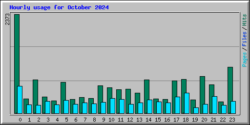 Hourly usage for October 2024